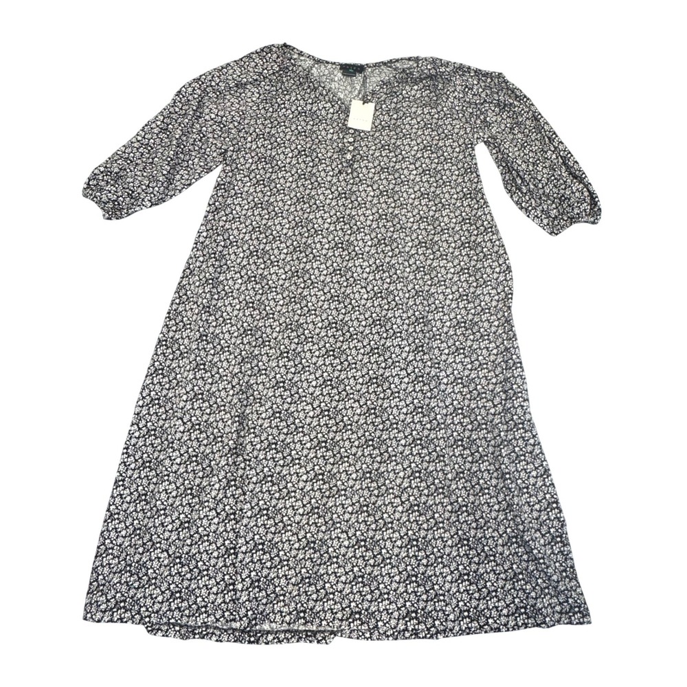 Hatch Organic Cotton‎ Nursing Night Dress Maternity Postpartum Sz 3 Floral Black